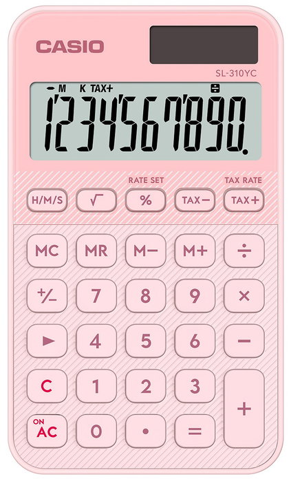 Casio Calculadora de Oficina SL-310YC-LP 10 Dígitos Rosa Claro