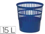 Q-connect Papelera de rejilla azul 15 litros