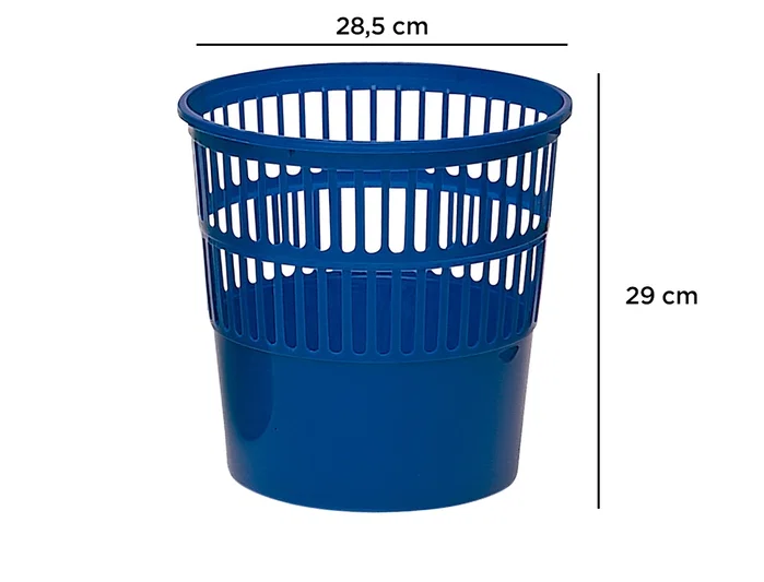 Q-connect Papelera de rejilla azul 15 litros