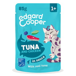 EDGARCOOPERVET EC Feline Adult Trocitos en Salsa Atún y Pollo 12x85g