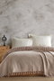 L'essentiel linge de maison Manta de Piqué Doble 200x220 cm Beige 100% Algodón Reciclado 280 gr/m²