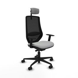 PIQUERAS Y CRESPO Silla de oficina Mardos con mecanismo Sincro/Traslack Gris claro
