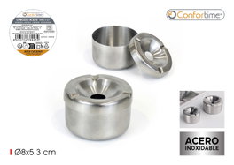Confortime Cenicero Agua Acero Quality 8 x 5.3 cm (24 Unidades)