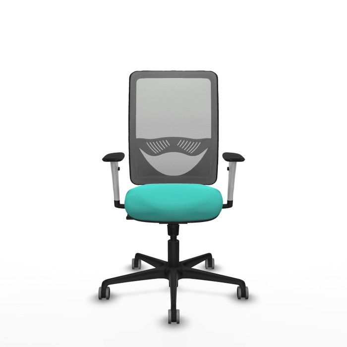 PIQUERAS Y CRESPO Silla de oficina Zulema con mecanismo Sincro, color Turquesa y Gris PIQUERAS Y CRESPO Silla de oficina Zulema con mecanismo Sincro, color Turquesa y Gris