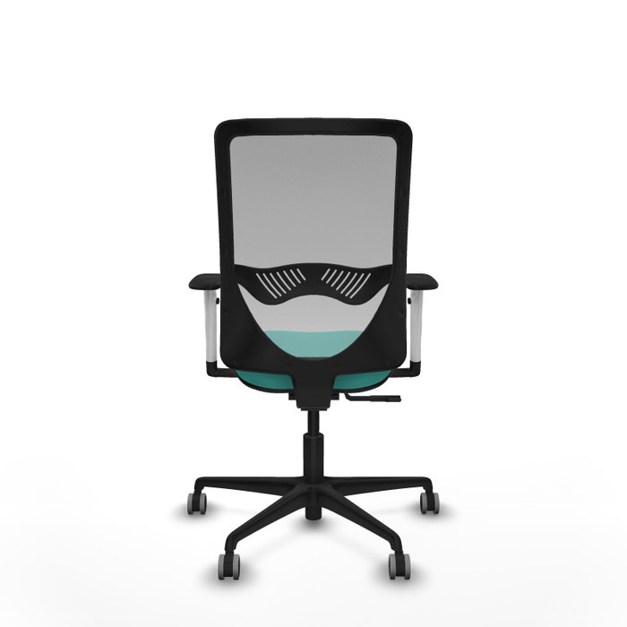 PIQUERAS Y CRESPO Silla de oficina Zulema con mecanismo Sincro, color Turquesa y Gris PIQUERAS Y CRESPO Silla de oficina Zulema con mecanismo Sincro, color Turquesa y Gris