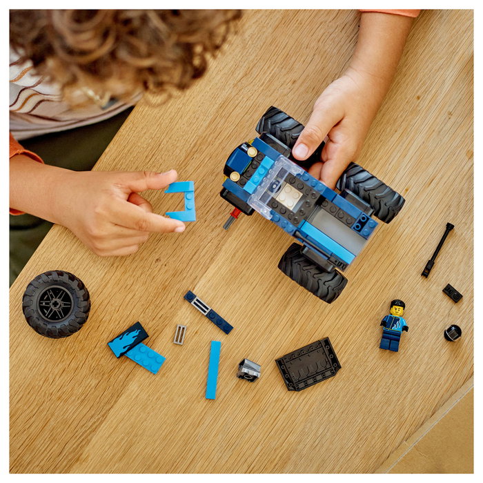 LEGO 60402 City Monster Truck Azul, Juego de Construcción para Niños 5+ Años, 148 Piezas
