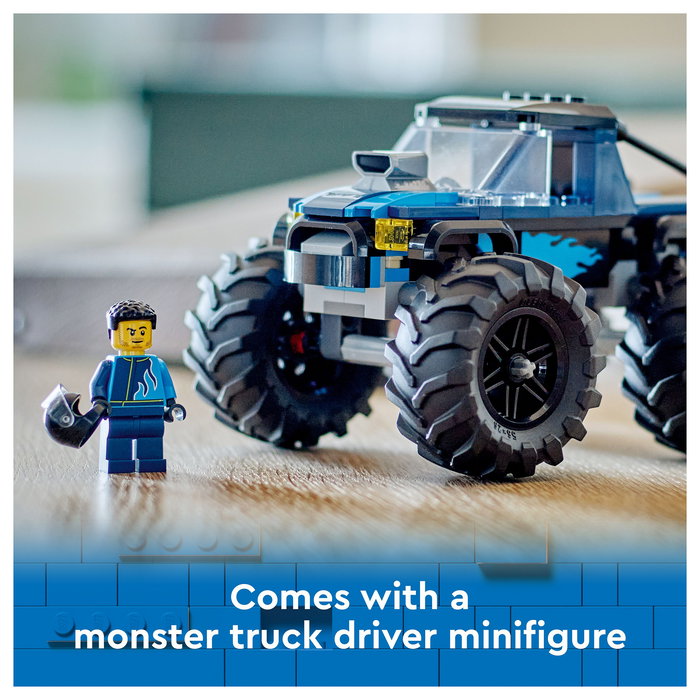 LEGO 60402 City Monster Truck Azul, Juego de Construcción para Niños 5+ Años, 148 Piezas