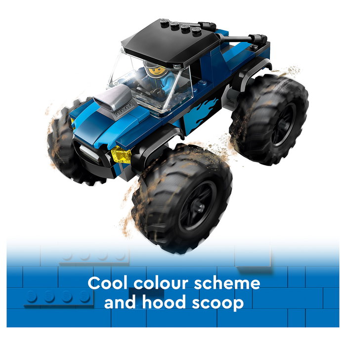 LEGO 60402 City Monster Truck Azul, Juego de Construcción para Niños 5+ Años, 148 Piezas