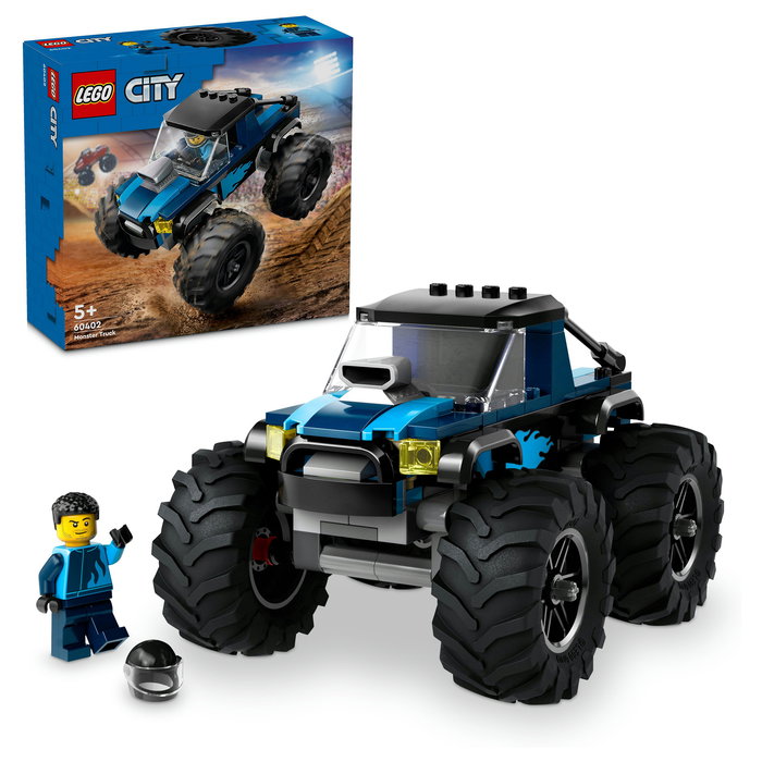 LEGO 60402 City Monster Truck Azul, Juego de Construcción para Niños 5+ Años, 148 Piezas