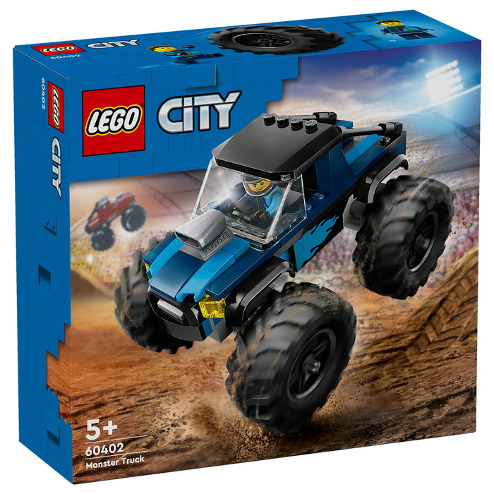 LEGO 60402 City Monster Truck Azul, Juego de Construcción para Niños 5+ Años, 148 Piezas