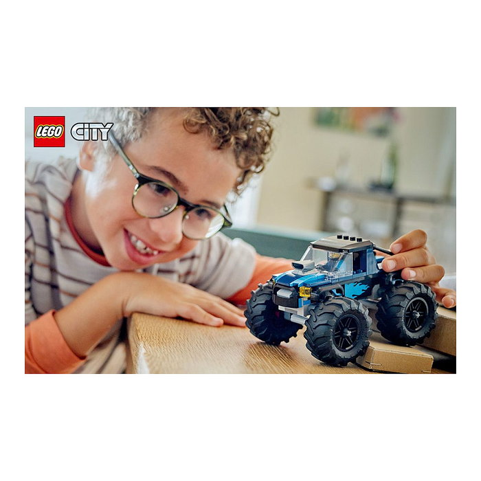 LEGO 60402 City Monster Truck Azul, Juego de Construcción para Niños 5+ Años, 148 Piezas