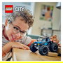 LEGO 60402 City Monster Truck Azul, Juego de Construcción para Niños 5+ Años, 148 Piezas