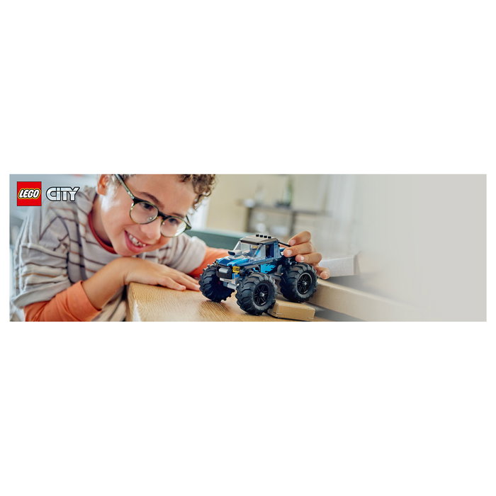 LEGO 60402 City Monster Truck Azul, Juego de Construcción para Niños 5+ Años, 148 Piezas
