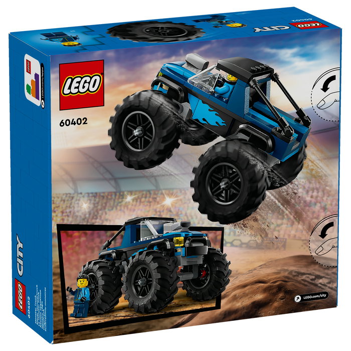 LEGO 60402 City Monster Truck Azul, Juego de Construcción para Niños 5+ Años, 148 Piezas