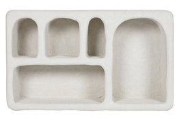 DKD Home Decor Estantería de Pared Abeto y MDF Blanco 80x18x48 cm