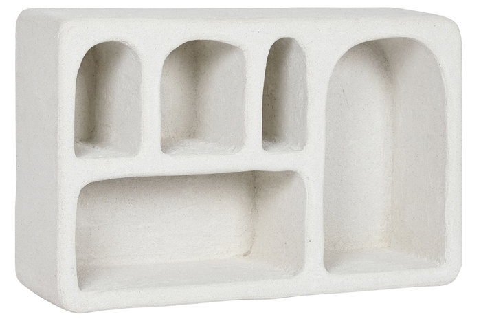 DKD Home Decor Estantería de Pared Abeto y MDF Blanco 80x18x48 cm