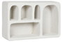 DKD Home Decor Estantería de Pared Abeto y MDF Blanco 80x18x48 cm
