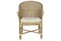 DKD Home Decor Sillon Bali 24 radhika Colonial Marron Blanco Ratán Algodón 66 x 88 x 63 cm