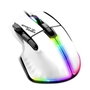 Spirit of Gamer PRO-M5 Ratón Gaming Óptico USB para PC con 12800 DPI, 8 Botones, Iluminación LED RGB, Cable 1.7m, Blanco, para Mano Derecha