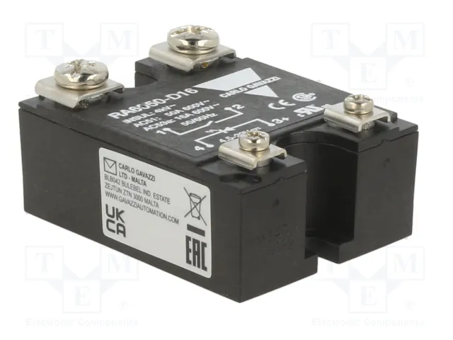 CARLO GAVAZZI RA6050-D16 Relé de semiconductor monofásico 50A 24-690VAC