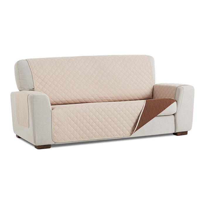 Belmarti Cubre sofá reversible acolchado beige/marrón 2 plazas Belmarti Cubre sofá reversible acolchado beige/marrón 2 plazas