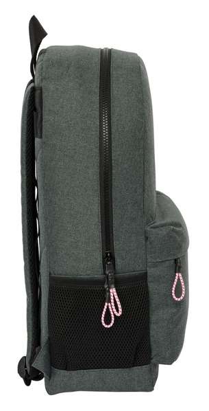 Mochila Escolar Kappa Silver pink Gris 30 x 14 x 46 cm