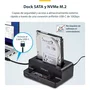 StarTech.com Duplicador/Acoplamiento de Datos N2-M2-SSD-DUPLICATOR - Clonador Autónomo Bidireccional de Unidades M.2 NVMe a SATA 2.5/3.5" USB-C, Negro