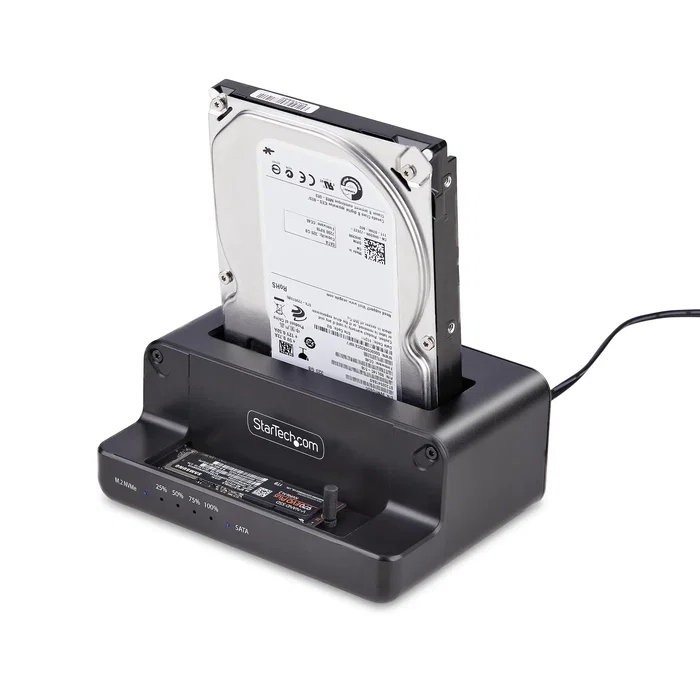 StarTech.com Duplicador/Acoplamiento de Datos N2-M2-SSD-DUPLICATOR - Clonador Autónomo Bidireccional de Unidades M.2 NVMe a SATA 2.5/3.5" USB-C, Negro StarTech.com Duplicador/Acoplamiento de Datos N2-M2-SSD-DUPLICATOR - Clonador Autónomo Bidireccional de Unidades M.2 NVMe a SATA 2.5/3.5" USB-C, Negro