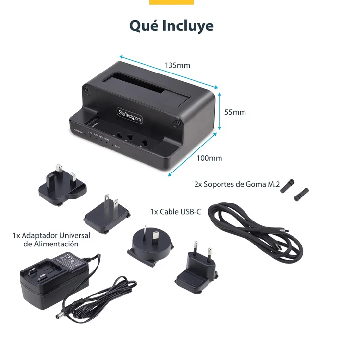 StarTech.com Duplicador/Acoplamiento de Datos N2-M2-SSD-DUPLICATOR - Clonador Autónomo Bidireccional de Unidades M.2 NVMe a SATA 2.5/3.5" USB-C, Negro StarTech.com Duplicador/Acoplamiento de Datos N2-M2-SSD-DUPLICATOR - Clonador Autónomo Bidireccional de Unidades M.2 NVMe a SATA 2.5/3.5" USB-C, Negro