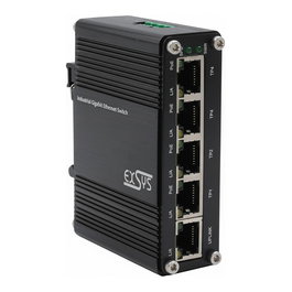 Exsys EX-62020PoE Switch Ethernet Industrial 5 Puertos con PoE+ (802.3at)