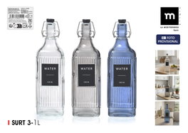 La Mediterranea Botella de Vidrio Clásica 1L