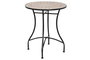 DKD Home Decor Mesa Terraza y Jardín Multicolor Negro Metal Cerámica 60x60x72 cm