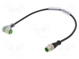 MURRELEKTRONIK Cable para sensores M12 macho recto a M12 hembra recto 0,3m