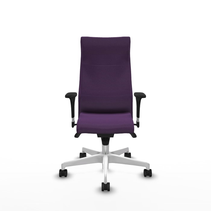 PIQUERAS Y CRESPO Sillón Albacete Morado con Mecanismo Sincro y Base Blanca