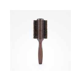 Bifull Cepillo Redondo Madera Ébano Ebony Nº78 Cerdas de Jabalí Mango Antiestimulan Raíces y Brillo Mango Antiestático Fácil Manejo