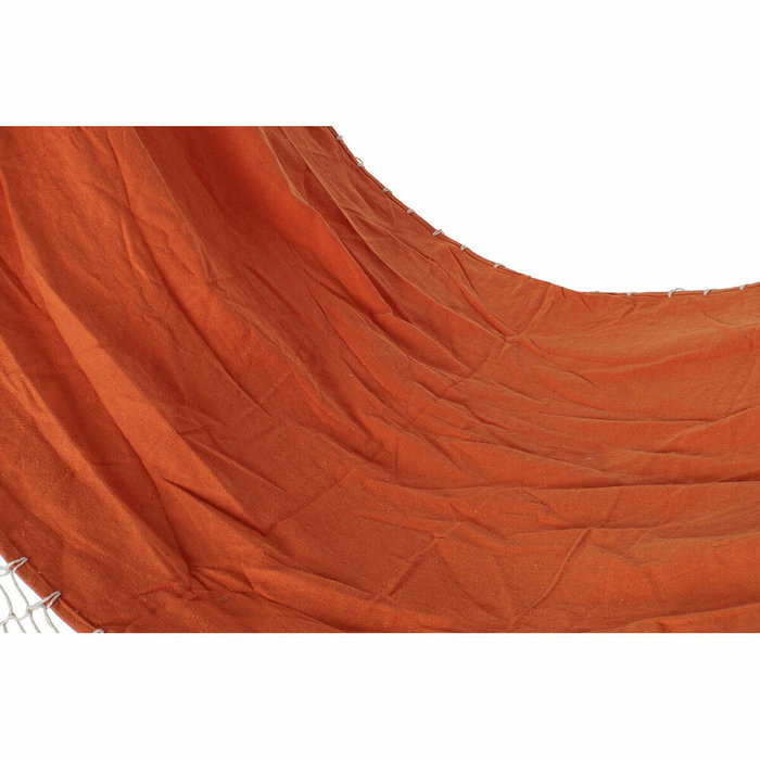DKD Home Decor Hamaca de Poliéster y Algodón Naranja con Flecos DKD Home Decor Hamaca de Poliéster y Algodón Naranja con Flecos
