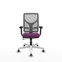 PIQUERAS Y CRESPO Silla de oficina Motilla con mecanismo Sincro/Traslack, Morado y Gris