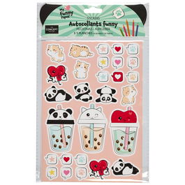 The Concept Factory Pegatinas Funny Kawaii My Funny Papet Tira Expositora 12 Unidades 5 Hojas