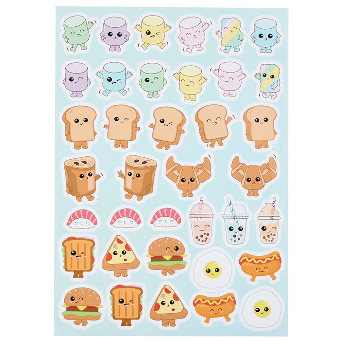 The Concept Factory Pegatinas Funny Kawaii My Funny Papet Tira Expositora 12 Unidades 5 Hojas