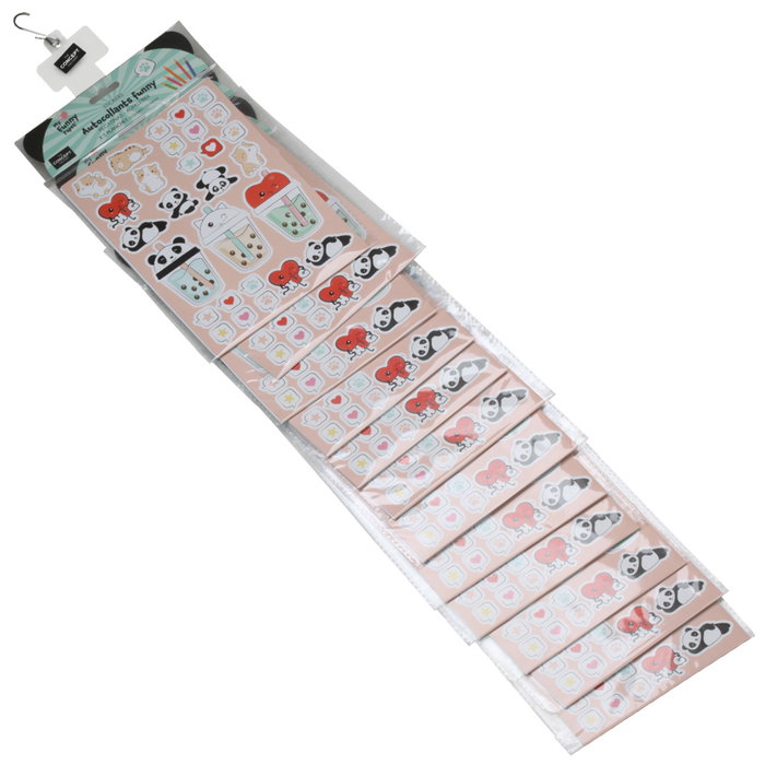 The Concept Factory Pegatinas Funny Kawaii My Funny Papet Tira Expositora 12 Unidades 5 Hojas