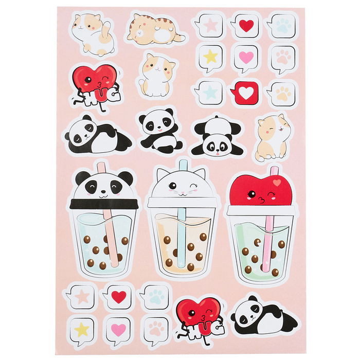 The Concept Factory Pegatinas Funny Kawaii My Funny Papet Tira Expositora 12 Unidades 5 Hojas