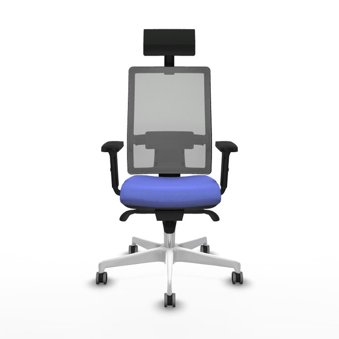 PIQUERAS Y CRESPO Silla de oficina Horna con mecanismo Sincro, Azul claro y Gris PIQUERAS Y CRESPO Silla de oficina Horna con mecanismo Sincro, Azul claro y Gris