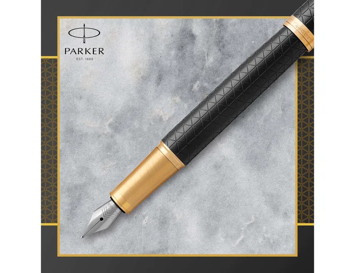 Parker IM Premium Black Gold punta fina negra