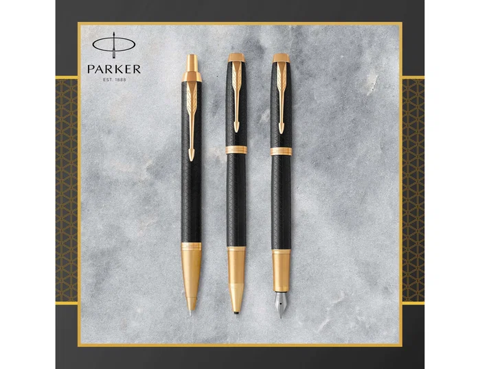 Parker IM Premium Black Gold punta fina negra