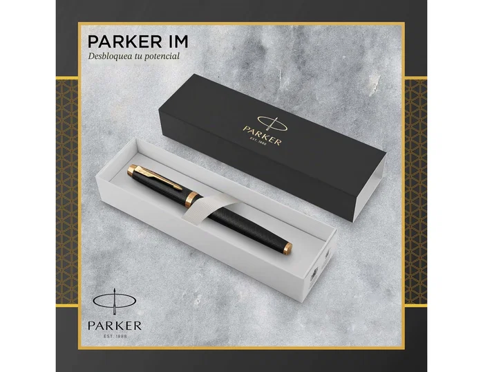Parker IM Premium Black Gold punta fina negra
