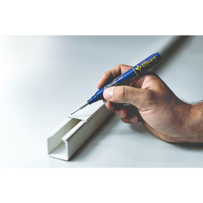 Pica Marcador Permanente para Agujeros Profundos Azul para Superficies Secas Pica Marcador Permanente para Agujeros Profundos Azul para Superficies Secas