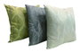 DKD Home Decor Set de 3 Cojines de Hojas Beige, Gris y Amarillo
