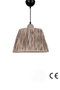 Opviq Lámpara de Araña BK048 de Plástico y Rafia, Gris, Altura Ajustable 25-55 cm