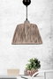 Opviq Lámpara de Araña BK048 de Plástico y Rafia, Gris, Altura Ajustable 25-55 cm