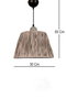 Opviq Lámpara de Araña BK048 de Plástico y Rafia, Gris, Altura Ajustable 25-55 cm